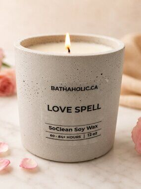 Love Spell  | SoClean Soy Wax Candle 12oz – Concrete Vessel – Hand-Poured